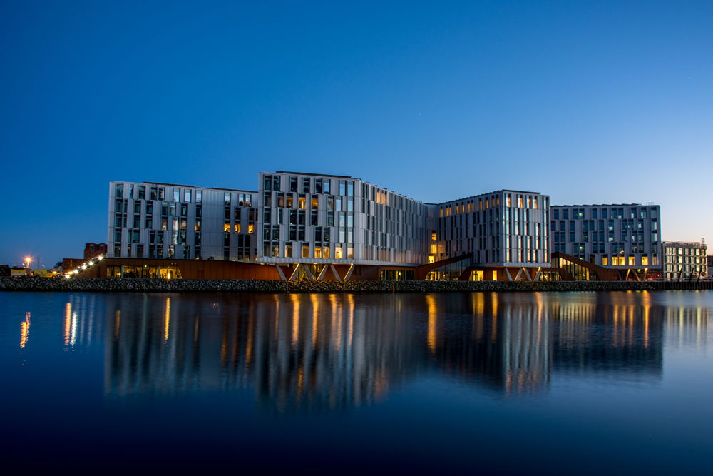 The UN City at dawn