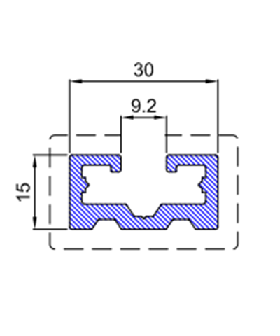 Profile Ex.T-4090 nature 6000mm - 6000 mm